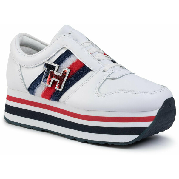 Tommy Hilfiger Sneakersy Tommy Customize Flatform Sneaker FW0FW04595 Biały