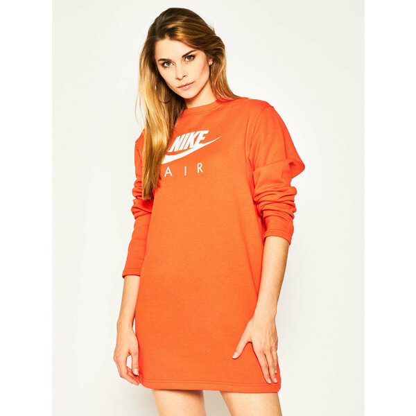 Nike Sukienka dzianinowa Nsw Air BV5134 Pomarańczowy Loose Fit