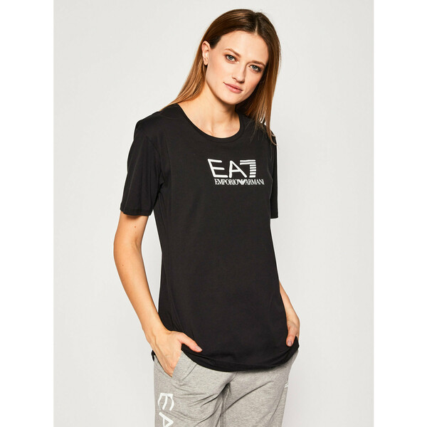 EA7 Emporio Armani T-Shirt 3HTT32 TJ52Z 1200 Czarny Regular Fit