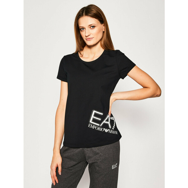 EA7 Emporio Armani T-Shirt 3HTT02 TJ29Z 1200 Czarny Regular Fit