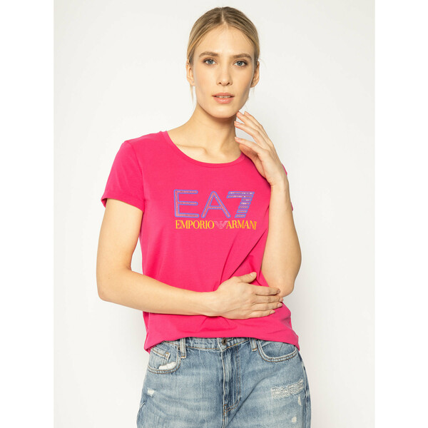 EA7 Emporio Armani T-Shirt 3HTT30 TJ12Z 1401 Różowy Regular Fit