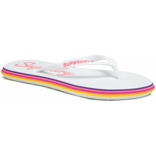 Superdry Japonki Neon Rainbow Sleek WF310010A Biały
