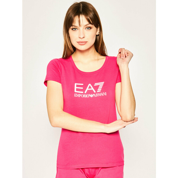 EA7 Emporio Armani T-Shirt 8NTT63 TJ12Z 1401 Różowy Slim Fit