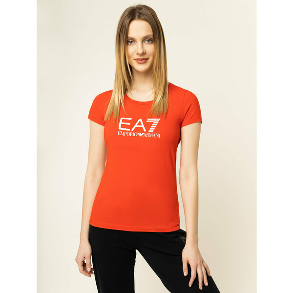 EA7 Emporio Armani T-Shirt 8NTT63 TJ12Z 1457 Czerwony Regular Fit