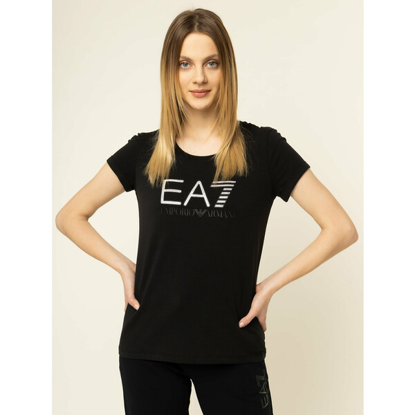 EA7 Emporio Armani T-Shirt 3HTT30 TJ12Z 1200 Czarny Regular Fit