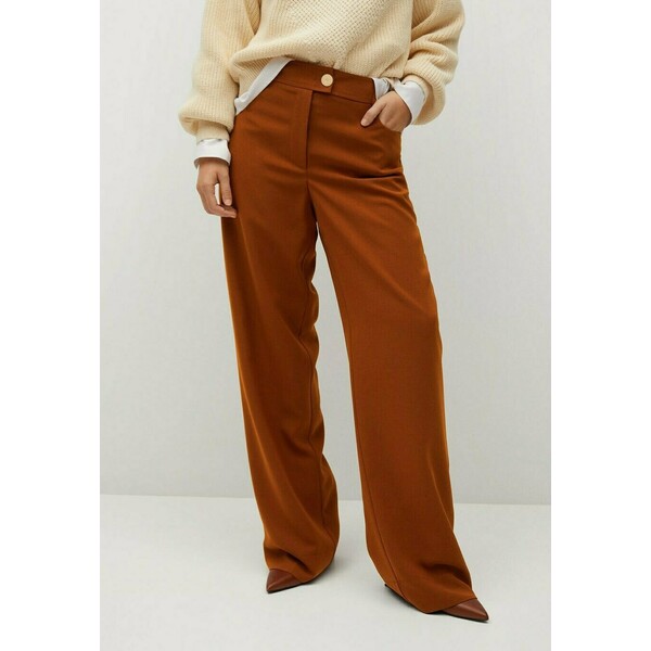 Violeta by Mango TEJAS Spodnie materiałowe brown VM421A0J9