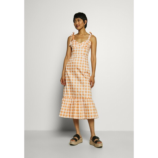 Who What Wear TIE STRAP BUSTIER DRESS Sukienka letnia orange WHF21C013