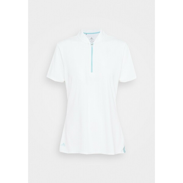 adidas Golf HEAT.RDY ZIP SHORT SLEEVE T-shirt z nadrukiem white TA441D01K