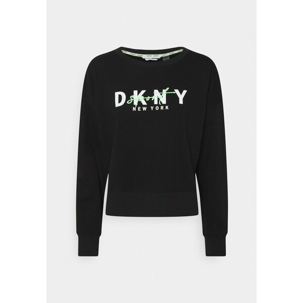 DKNY GRAPHIC SCRIPT LOGO PULLOVER Bluza black DK141G021