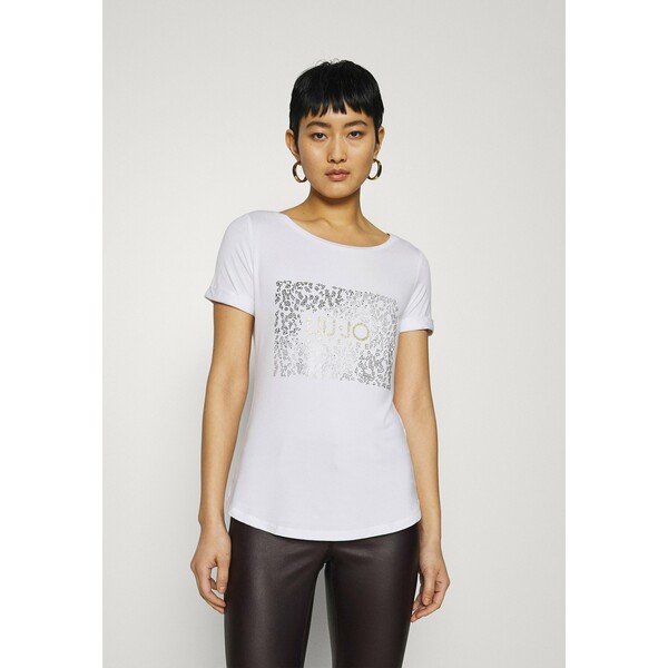 Liu Jo Jeans T-shirt z nadrukiem bianco L2521D02O