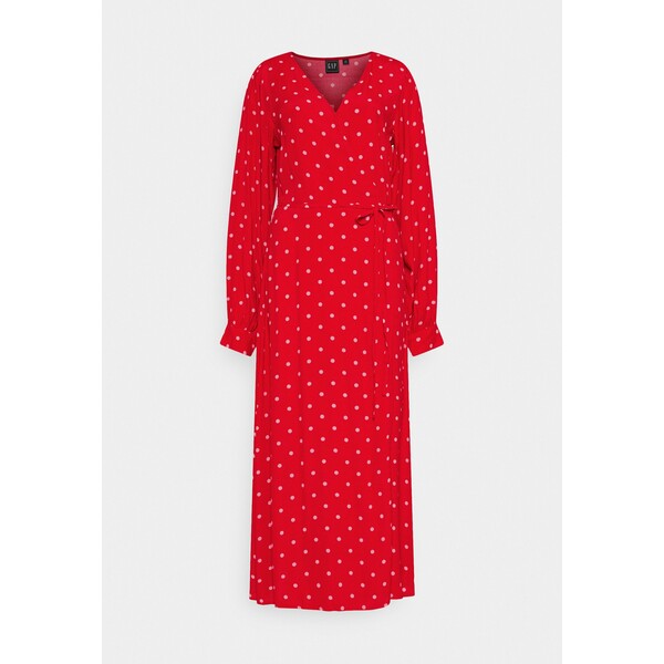 Gap Tall WRAP DRESS Sukienka letnia red GAH21C00Q