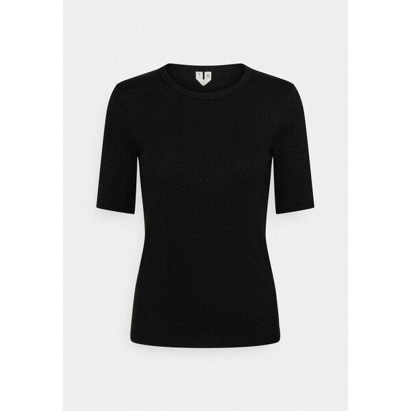 ARKET T-shirt z nadrukiem black ARU21D00I
