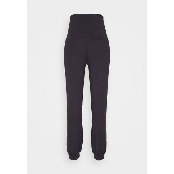 Curare Yogawear LONG PANTS ROLL DOWN Spodnie treningowe dark aubergine CY541E008