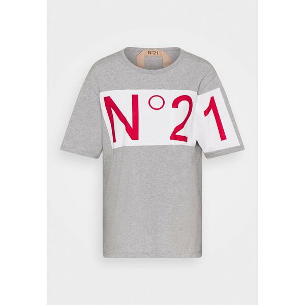 N°21 T-shirt z nadrukiem melange grey N3121D00V