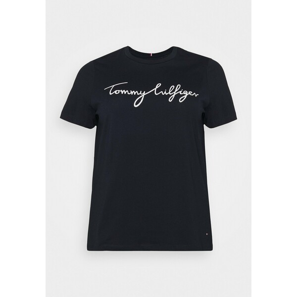 Tommy Hilfiger Curve CREW NECK GRAPHIC TEE T-shirt z nadrukiem desert sky TOY21D00L