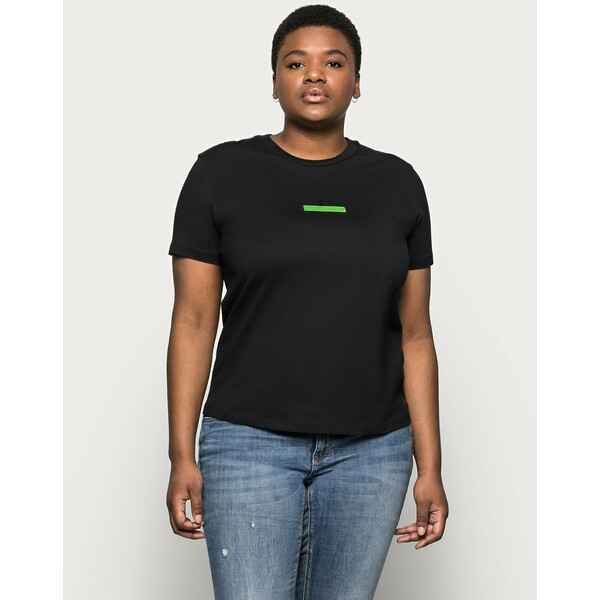 Calvin Klein Jeans Plus CENSORED TEE T-shirt z nadrukiem black C2Q21D00S