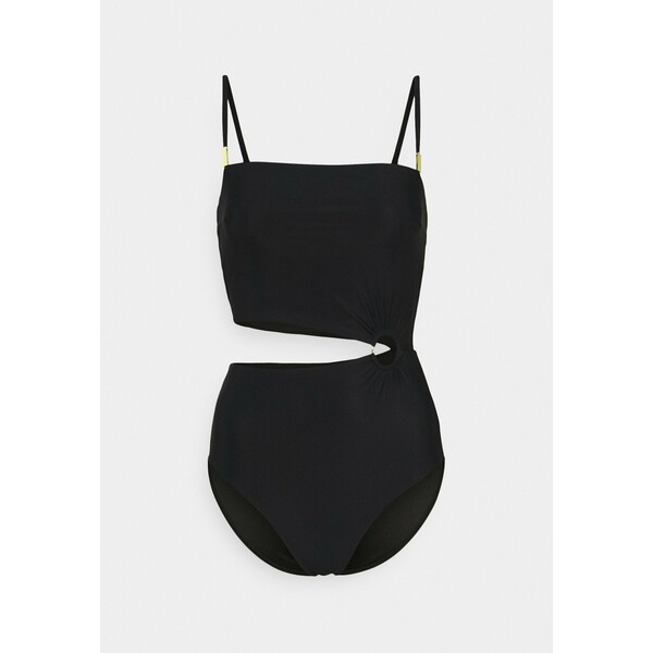 Calvin Klein Swimwear CORE SOLID CUT OUT ONE PIECE Kostium kąpielowy black C1781G01A