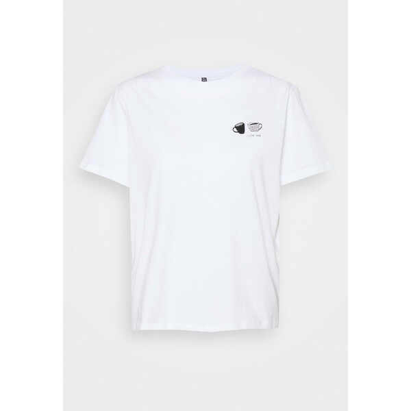 Pieces Petite PCLIWY TEE T-shirt z nadrukiem bright white PIT21D01A