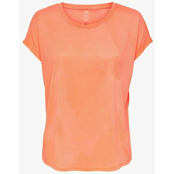 ONLY Play ONPFAN T-shirt z nadrukiem neon orange NL241D0LI
