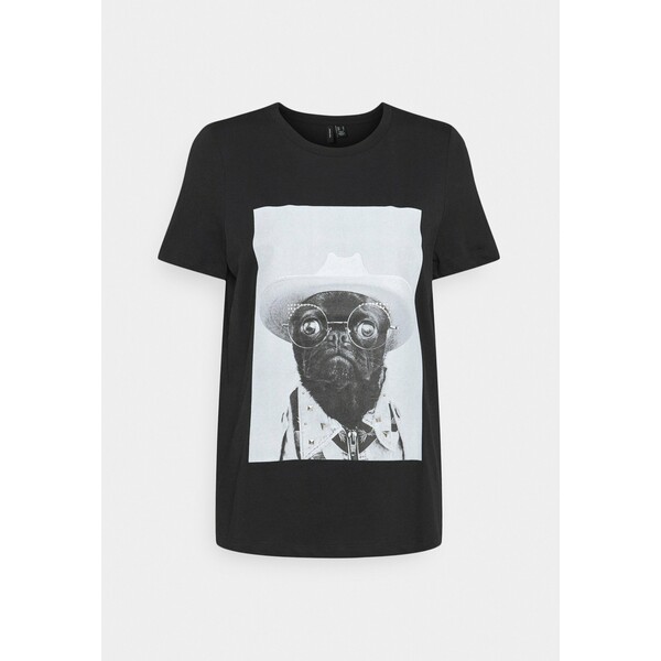 Vero Moda Tall VMLIZOLLY T-shirt z nadrukiem black VEB21D01E