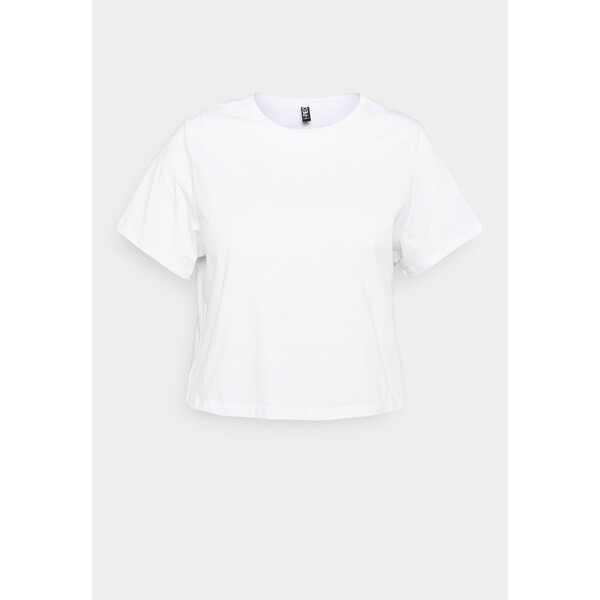 Pieces Curve PCRINA CROP T-shirt basic bright white PIU21D014