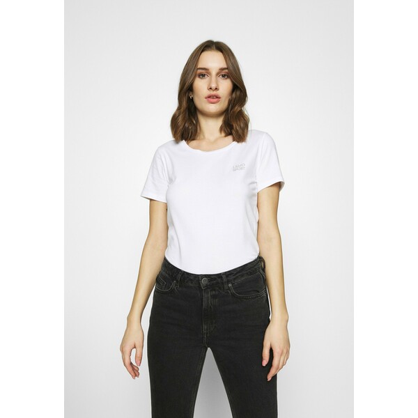 Liu Jo Jeans BASICA T-shirt z nadrukiem bianco ottico L2521D022
