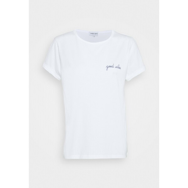Maison Labiche CLASSIC TEE GOOD VIBE T-shirt z nadrukiem white M7H21D003