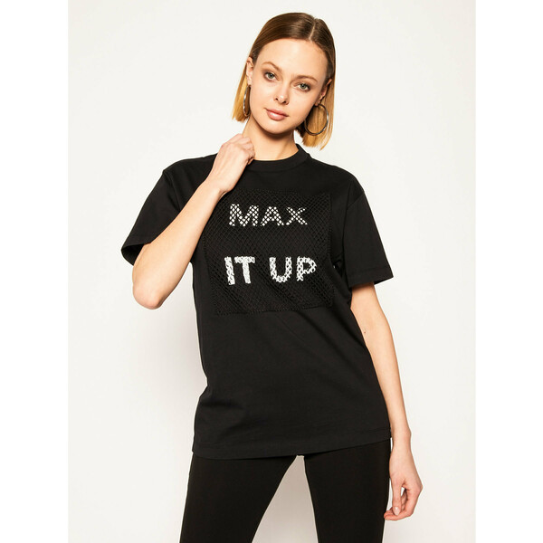 MAX&Co. T-Shirt Davanti 69718320 Czarny Regular Fit