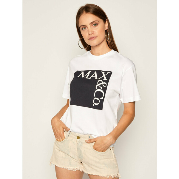 MAX&Co. T-Shirt Tee Rose 49749620 Biały Regular Fit