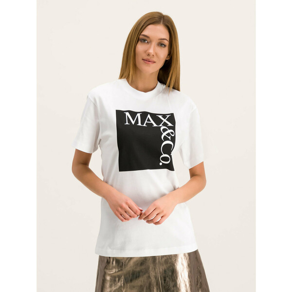 MAX&Co. T-Shirt 49749619 Biały Regular Fit