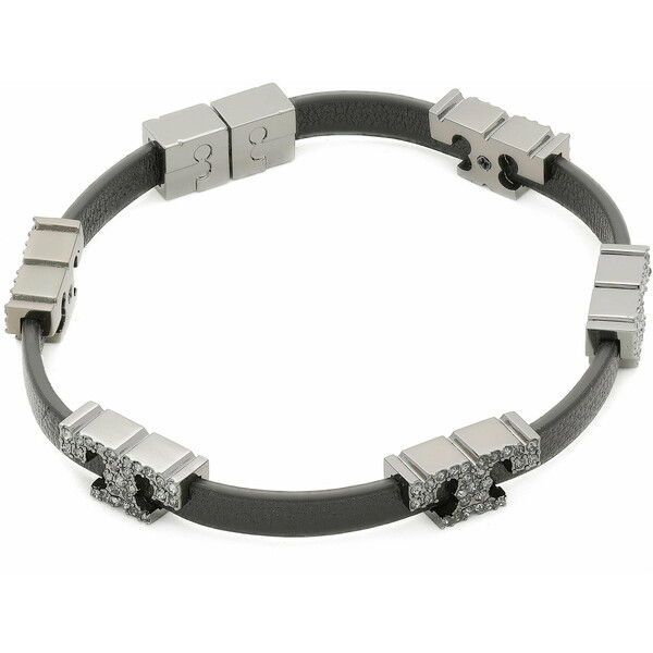 Tory Burch Bransoletka Serif-T Stackable Bracelet 80702 Czarny