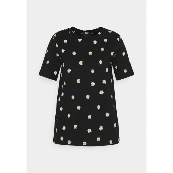Marks & Spencer London STRAIGHT TEE T-shirt z nadrukiem black QM421D02G