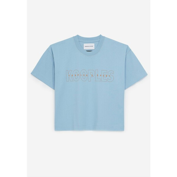 The Kooples T-shirt z nadrukiem blue THA21D01M