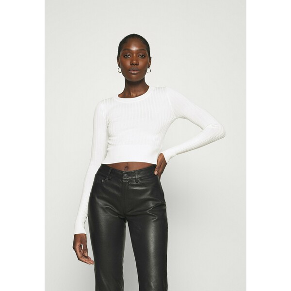 Zign CROPPED RIB JUMPER Sweter off white ZI121I00Y