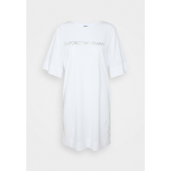 Emporio Armani MAXI T-SHIRT Koszula nocna white/silver EA881H00A
