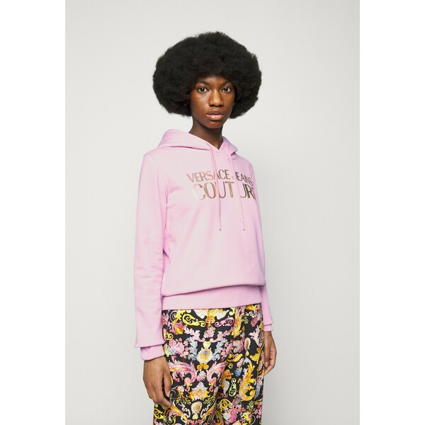 Versace Jeans Couture Bluza z kapturem pink confetti VEI21J01E