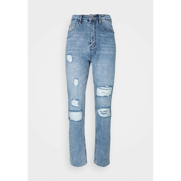 Missguided Petite DISTRESSED Jeansy Slim Fit blue M0V21N05E