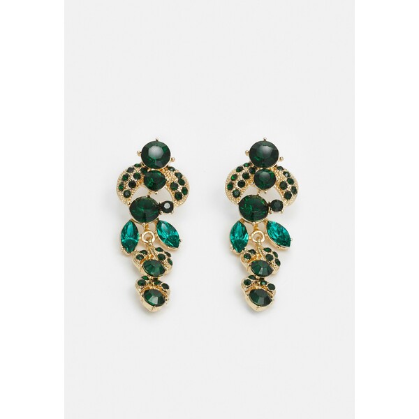 Pieces PCMAGGY EARRINGS Kolczyki gold-coloured/green PE351L0VW