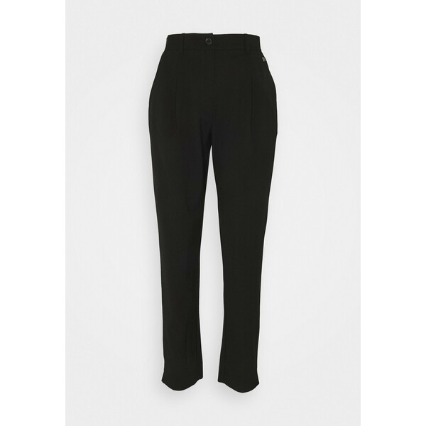 Calvin Klein LOGO WAISTBAND CIGARETTE PANT Spodnie materiałowe black 6CA21A019