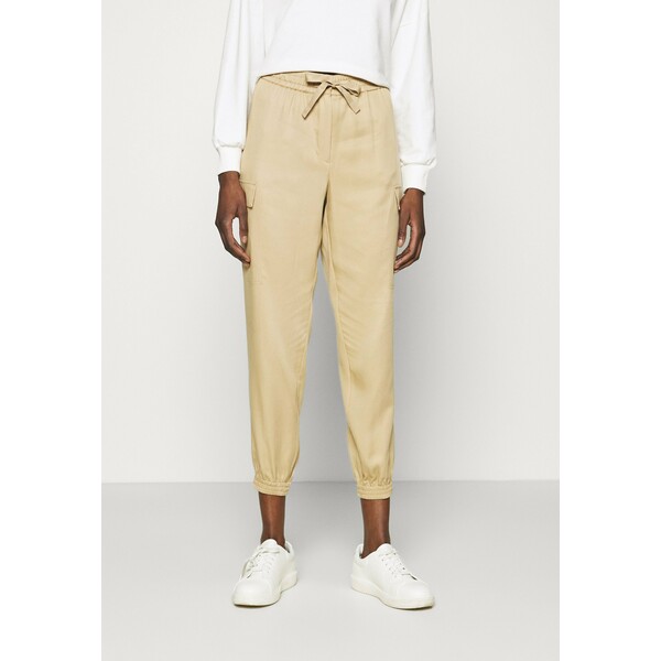 Calvin Klein ANKLE DETAIL PANT Spodnie materiałowe travertine 6CA21A01A