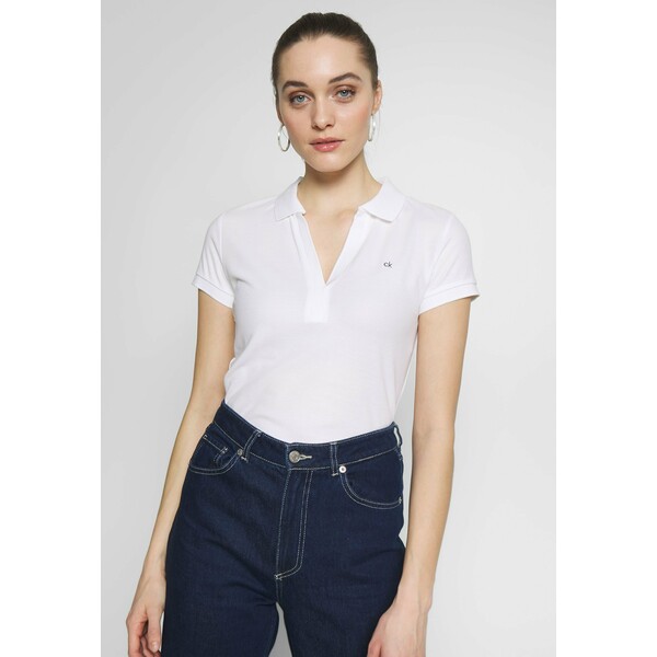 Calvin Klein ESSENTIAL Koszulka polo calvin white 6CA21D01F