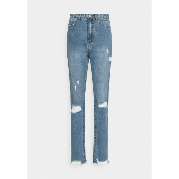 Missguided Tall Jeansy Straight Leg blue MIG21N03W