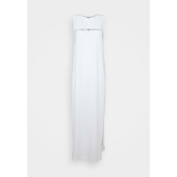 Emporio Armani LONG TANK DRESS Koszula nocna white/silver logo EA881H00B