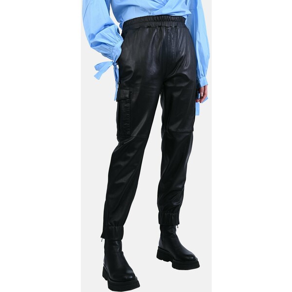 Oakwood Spodnie skórzane black OA121A019