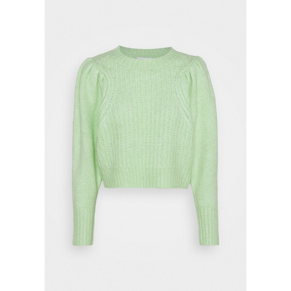 Topshop Petite PLEAT CROP Sweter green TQ021I01T