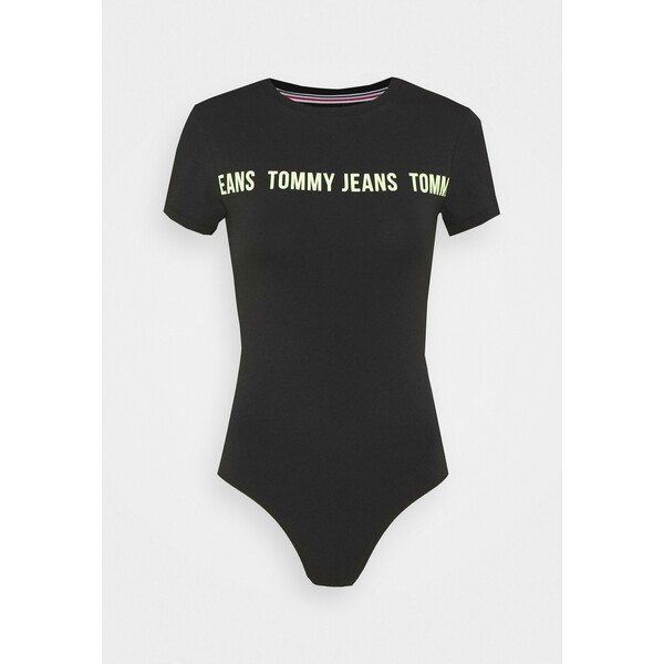 Tommy Jeans TAPE BODY SHORTSLEEVE T-shirt z nadrukiem black TOB21D0BJ