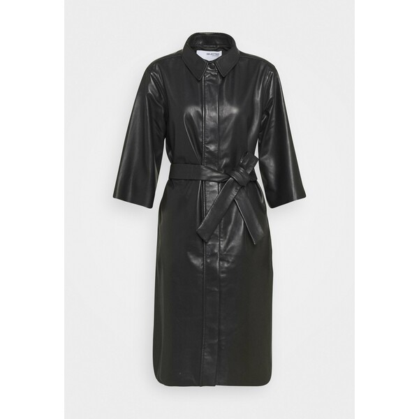 Selected Femme SLFSOLA DRESS Sukienka koszulowa black SE521C0ZH
