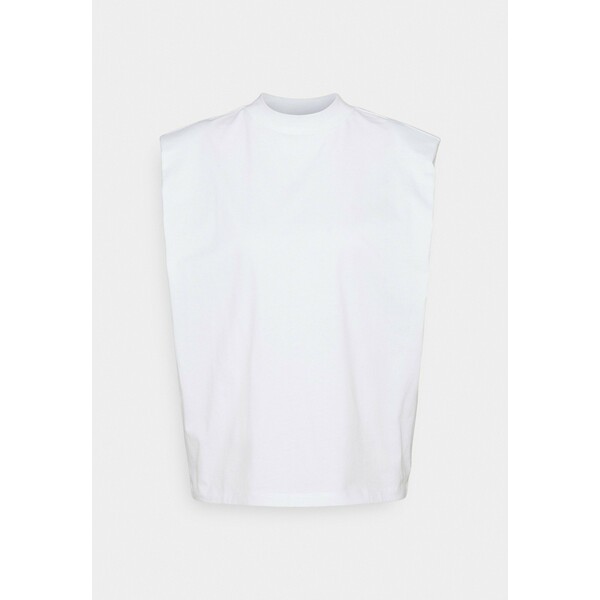 Selected Femme SLFLEANNE PADDED TEE T-shirt z nadrukiem bright white SE521D0G4