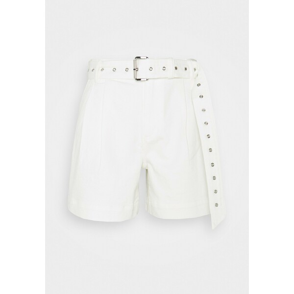 MICHAEL Michael Kors PLEATED BELTED Szorty jeansowe white MK121S00C