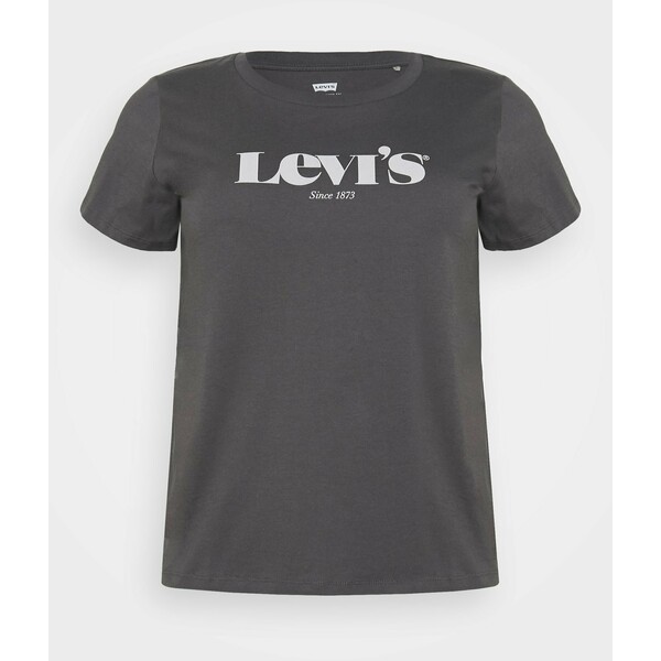 Levi's® Plus PERFECT TEE T-shirt z nadrukiem blackened pearl L0M21D019
